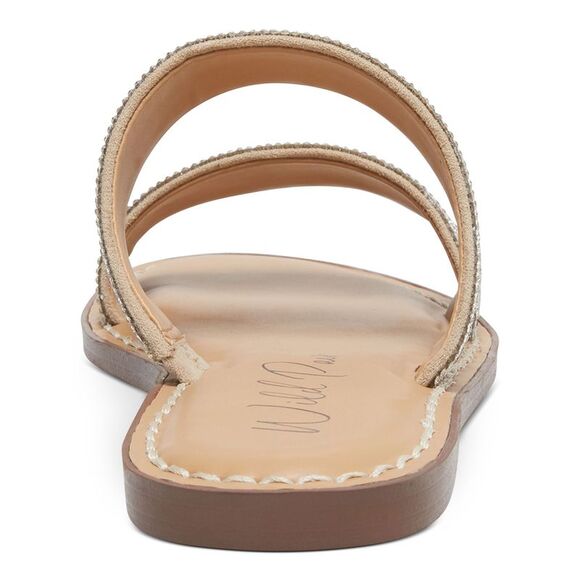 WILD PAIR Womens Silver Ginnie Round Toe Slip On Slide Sandals Shoes 10.5 M - Picture 2 of 4